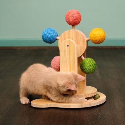 Image showing  The Complete Interactive Play Center Pinewood Ferris Wheel Cat Toy