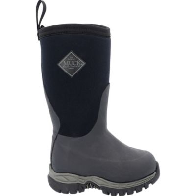 Image showing 6 th Muck Boot Company Kids' Rugged II Black Neoprene Waterproof Insulated Boots