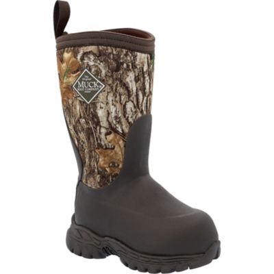 Muck Boot Company Kids' RealTREE Edge Rugged II Neoprene Waterproof Insulated Boots