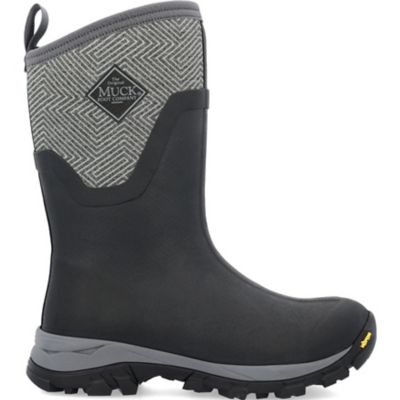 Image showing 6 th Muck Boot Company Women's Arctic Ice Black/Gray Mid Boot Vibram Arctic Grip A.T.