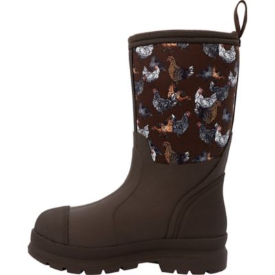Image showing 4 th Muck Boot Company Kid's' Chore Classic Chicken Print Boot