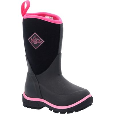 Muck Boot Company Kid's Element Neoprene Black/Pink Boot