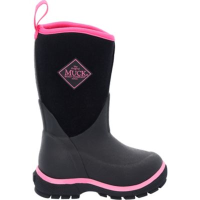 Image showing 6 th Muck Boot Company Kid's Element Neoprene Black/Pink Boot