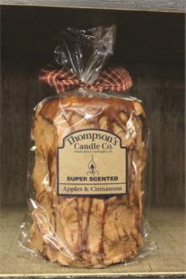 Thompson's Candle Co. Apples & Cinnamon 44 oz. Large Iced Pillar Candle