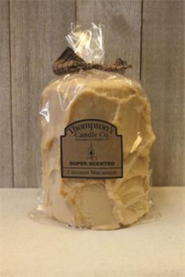 Thompson's Candle Co. Coconut Macaroon 44 oz. Large Iced Pillar Candle