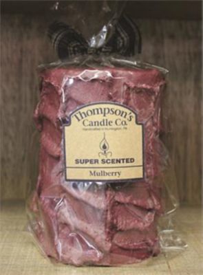 Thompson's Candle Co. Mulberry 44 oz. Large Iced Pillar Candle