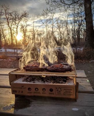 Image showing 5 th CasusGrill Disposable Single-Use Eco Quick Light-Up BBQ