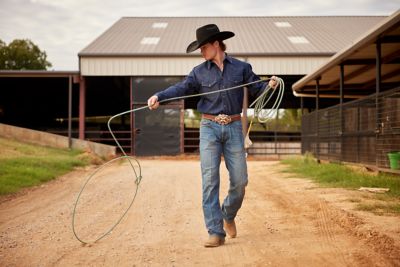 Image showing 4 th Ariat Men's Classic Denim Western Long-Sleeve Button-Down Shirt