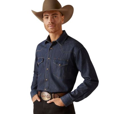 Ariat Men's Classic Denim Western Long-Sleeve Button-Down Shirt