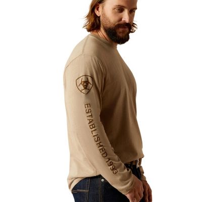 Image showing 3 th Ariat Men's Ariat Elevated Graphic Crew Neck Long-Sleeve T-Shirt