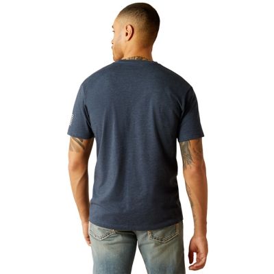 Image showing  Men's Ariat Shield Flag Graphic Crew Neck Short-Sleeve T-Shirt