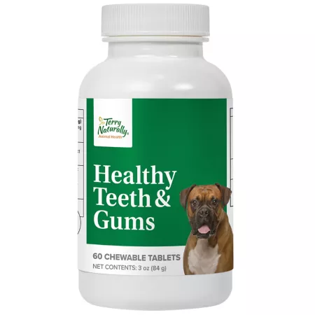 Terry Naturally Animal Health Supplement for Healthy Teeth and Gums Dog Teeth Cleaning & Breath Freshening