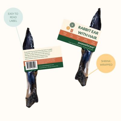 Image showing  Rabbit Ears with Hair All Natural Dog Treat