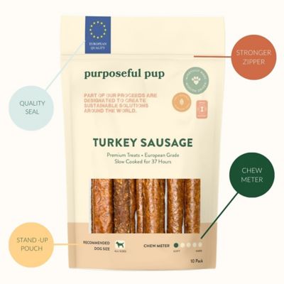 Image showing  Turkey Sausage Premium European Grade Dog Treats, 10 pk.