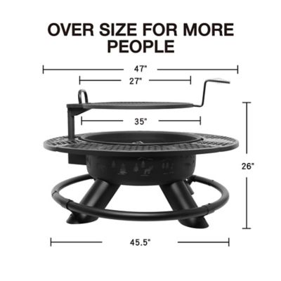Image showing 6 th Red Mountain Valley Fire Pit with Grill, Forest
