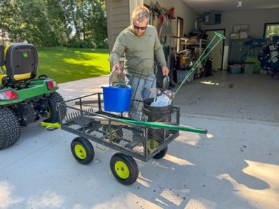 Image showing 6 th Yard Tuff 3-in-1 Dual Side Dump Wagon, YTF-2448DSD