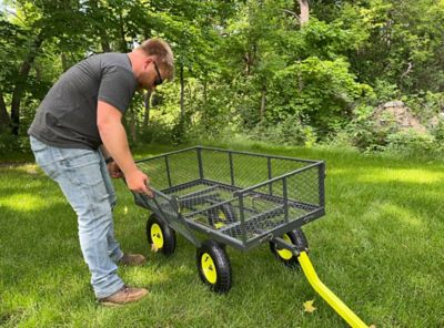 Image showing 7 th Yard Tuff 3-in-1 Dual Side Dump Wagon, YTF-2448DSD