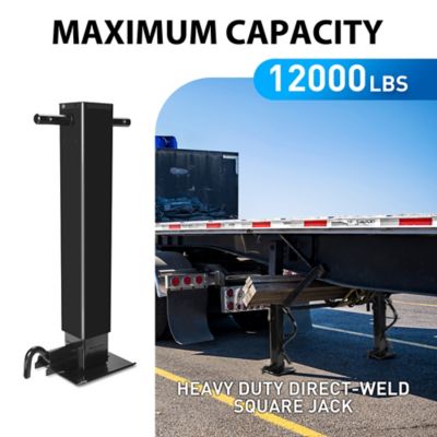 Image showing  12,000 lb. Weld-On Square Jack Sidewind Side Pin with Handle