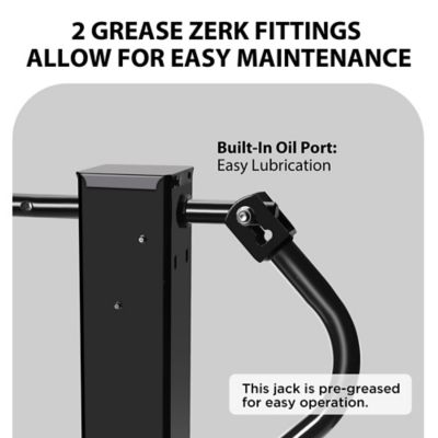 Image showing  12,000 lb. Weld-On Square Jack Sidewind Side Pin with Handle