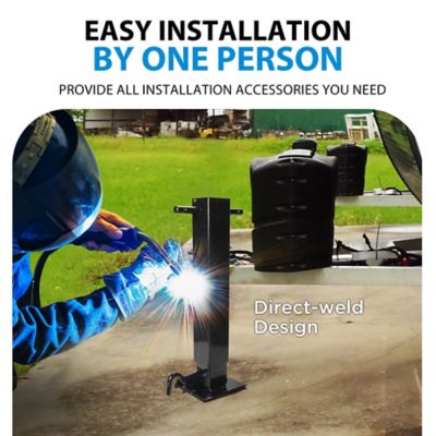 Image showing 5 th TruxMate 12,000 lb. Weld-On Square Jack Sidewind Side Pin with Handle