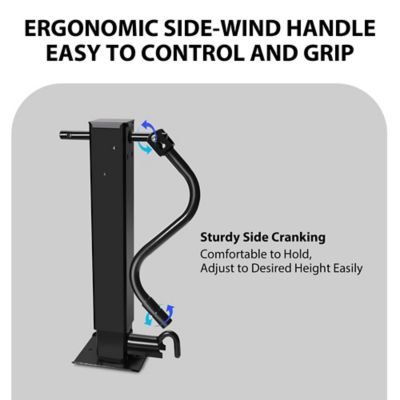 Image showing 7 th TruxMate 12,000 lb. Weld-On Square Jack Sidewind Side Pin with Handle