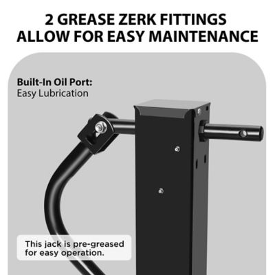 Image showing  12000 lb. Weld-On Square Jack Sidewind Front Pin with Handle