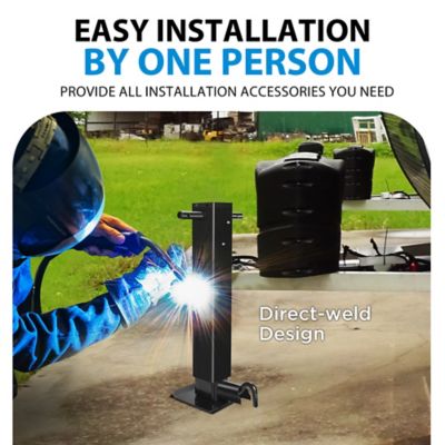 Image showing 5 th TruxMate 12,000 lb. Capacity Weld-On Square Jack Sidewind Front Pin with Handle