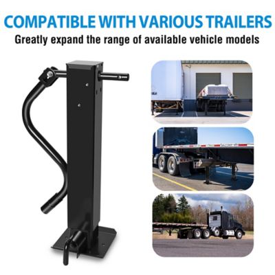 Image showing 8 th TruxMate 12,000 lb. Capacity Weld-On Square Jack Sidewind Front Pin with Handle