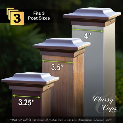 Image showing  4 x 4 Bronze Aluminum Post Cap