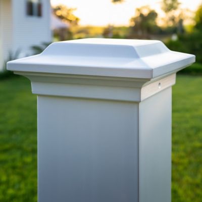 Image showing  4 x 4 White Aluminum Post Cap
