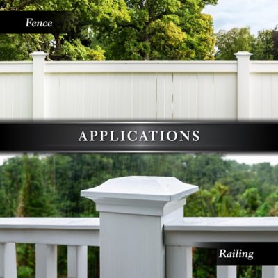 Image showing  4 x 4 White Aluminum Post Cap