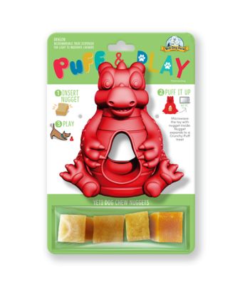 Yeti Dog Chew Puff & Play Dog Toy Interactive Nuggets Treat Dispenser - Light to Moderate Chewers Price pending