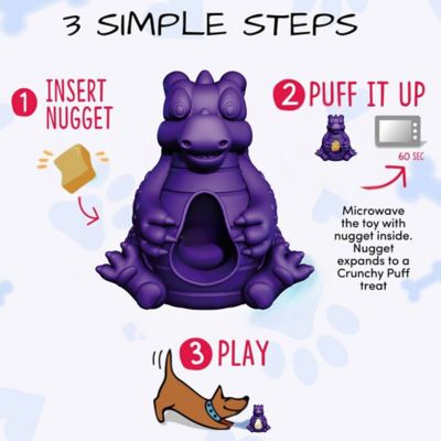 Image showing  Puff & Play Dog Toy Interactive Nuggets Treat Dispenser - Light to Moderate Chewers