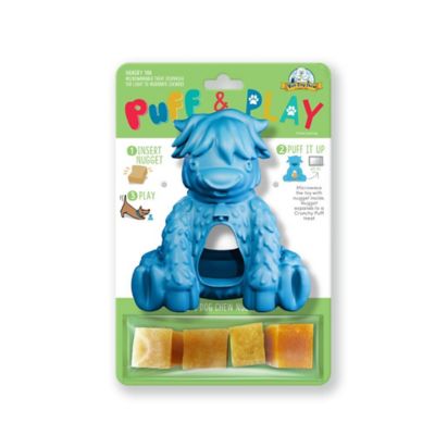 Yeti Dog Chew Puff & Play Dog Toy Interactive Nuggets Treat Dispenser - Light to Heavy Moderate Chewers