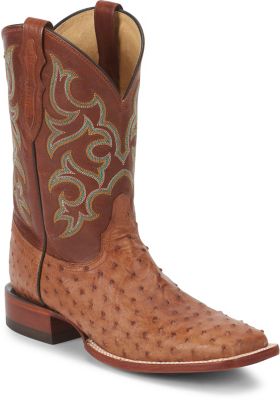 Justin Men's Truman 11 in. Full Quill Ostrich Western Boot