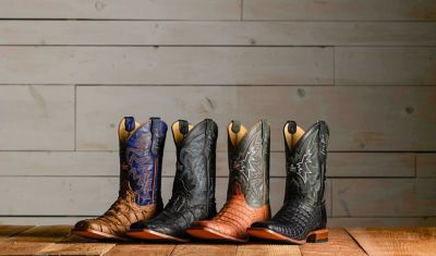 Image showing 1 th Justin Men's George Strait Haggard 11 in. Caiman Western Boot