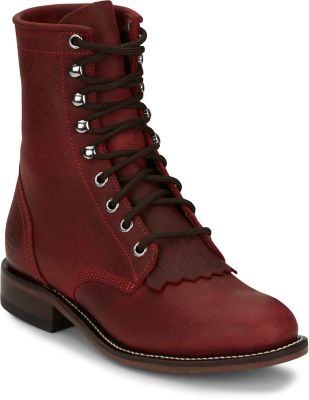 Justin Women's McKean 7 in. Lace Up Roper, 7 B,Brown at Tractor