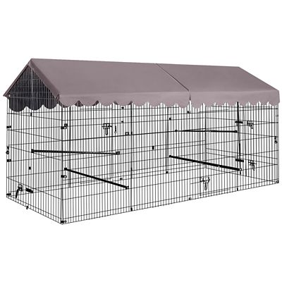 Aivituvin Heavy Duty Metal Chicken Run Waterproof Roof Cover (Inner Space 22 sq. ft.)