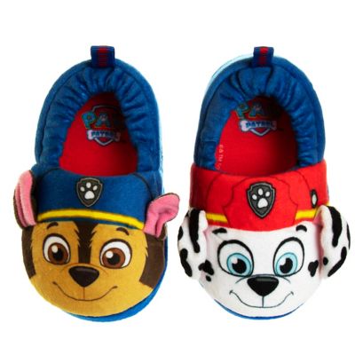 Nickelodeon Toddler-Little Kids Marshall & Chase 3D Face Design Slippers