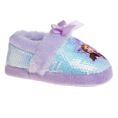 Disney Toddler-Little Kids Anna & Elsa Shiny Texture Slippers