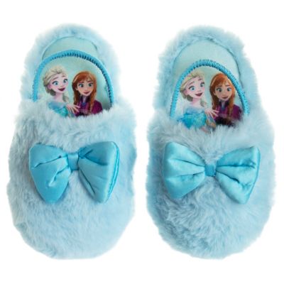 Disney Toddler-Little Kids Anna & Elsa Fluffy Slippers