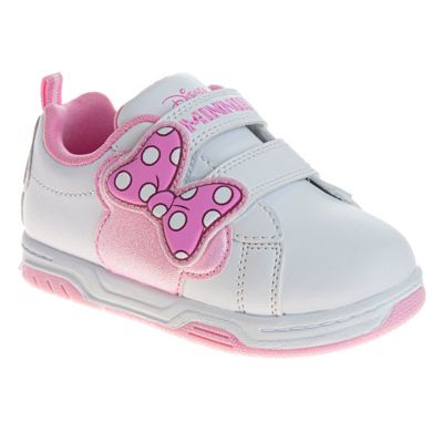 Disney Toddler-Little Kids Minnie Mouse Double Hook & Loop Sneakers