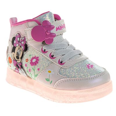 Disney Toddler-Little Kids Minnie Mouse Silhouette Hook & Loop Sneakers