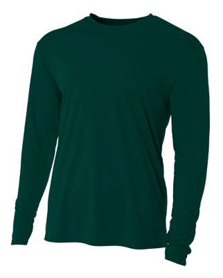 A4 Men's Cooling Performance Long Sleeve Crew Neck Shirt, XL