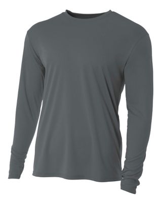 A4 Men's Cooling Performance Long Sleeve Crew Neck Shirt