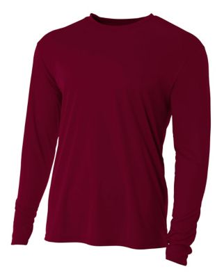 A4 Men's Cooling Performance Long Sleeve Crew Neck Shirt