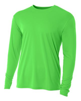 A4 Men's Cooling Performance Long Sleeve Crew Neck Shirt
