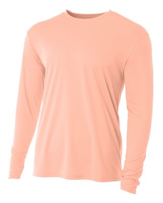 A4 Men's Cooling Performance Long Sleeve Crew Neck Shirt, XL