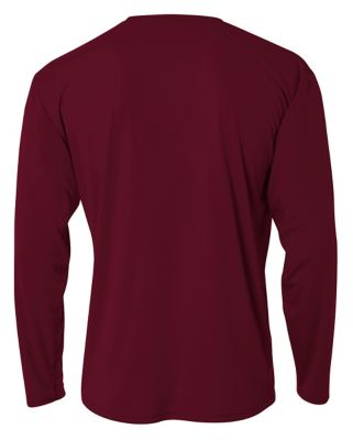 Image showing 1 th A4 Youth Cooling Performance Long Sleeve Crew Neck Shirt