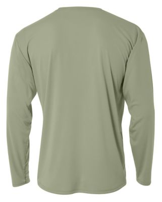 Image showing 1 th A4 Youth Cooling Performance Long Sleeve Crew Neck Shirt